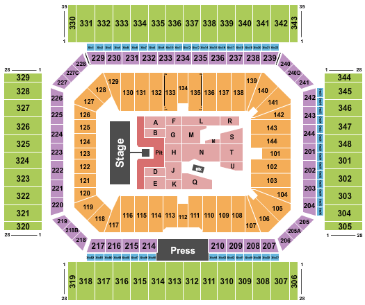 Alamodome AC/DC Seating Chart